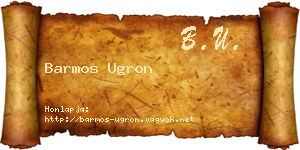 Barmos Ugron névjegykártya